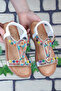 Gj Flower Anatomical Stone Detailed Elastic Women's Sandals - 5
