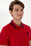 Men's Slim Fit Polo Neck Red Basic T-Shirt 50298010-Vr030 - 2