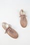 Palminteri Men's Genuine Leather Lace-Up Taupe Sneakers - 6