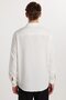 Oversize Seasonal Linen Textured Loose Fit Long Sleeve Comfortable Men's White Shirt - 7