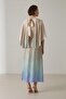 Rochie cu model bej cu talie - 5