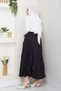 Women's Elastic Waist Wrinkled Skirt - 4