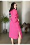 Embroidery and Sequin Embroidered Bright Eye Detailed Linen Kimono / Kaftan with Slit and Belted Waist
