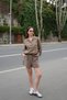 Women's Linen Shirt Shorts Set - 3