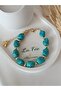 Squeeze Turquoise Natural Stone & Elephant Detail Glory Bracelet - 3