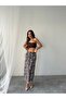 Women's Livia Lined Lycra Patterned Long Tulle Skirt - 5