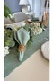 Pearl Velvet Textured Sage Green Runner (Napkins Not Included) - 6