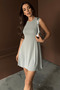Women's Stella Ice Stitching Detailed Mini Summer Dress - 4