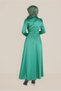 Flower Embroidered Dress with Collar 40677 - 4