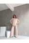 Modal fabric women's tracksuit set, (wide fit) o Oversized cut - soft fabric, modern design - 4