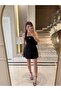 Black Halter Neck Mini Dress-12328 - 4