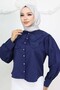 Navy Blue Bebeyi Rain Night Outfit 2254 Model