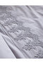 Modena Double 100% Cotton Embroidered Sheet and Duvet Cover Set - Gray - 5