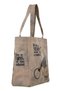 Women's Vegan Leather Gray Large Tote Bag - Rider Woman Design - 7