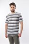 Smoked Crew Neck Striped Men's T-Shirt E7118 - 3