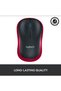 Mouse Optic Wireless Logitech M185, USB, 1000 DPI (Rosu) - 5