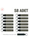 Ash Gray & Black, Personalized Name 58-Piece Keychain for Baby's Second Birthday Party, Gift Set