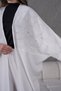 Women's Front Tulle Beaded Flower Embroidered Kimono Cardigan and Pants Bottom Top Set - 6