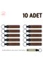 Set of 10 Keychains, Brown & Black Coffee, Which Can Have Names and Special Messages Written on Them for Tournaments