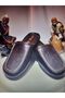 Men's Brown Faux Leather House Slippers - 3