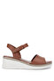 Women's Genuine Leather Tan Comfort Sandals