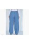 Big Size Extra Super High Waist Stretch Fabric Light Blue Palazzo Loose Jean Pants - 4