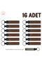 Set of 16 Memory Keychains with Names, Light Brown & Gray for 40 Kite Mevlüdü