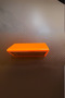 Silver Silver Gray Metal Lettering on Orange Plexiglass from the Tabletop Lettering Series - 100 mm X 50 mm - 5