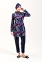 2263_Women's 3-Piece Set Quick-Drying Full Coverage Sea/Pool/Hot Spring Hijab Swimsuit - 2