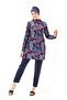 2263_Women's 3-Piece Set Quick-Drying Full Coverage Sea/Pool/Hot Spring Hijab Swimsuit