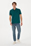 Men's Dark Green Slim Fit Basic Polo Shirt 50305929-VR101 - 5