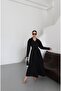 Black Pleated Belted Dress - 2272 - 7