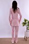 Cotton Maternity Pajama Set with Breastfeeding Feature - Elastic Waist Effortt - Pink - 5