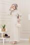 Banu Side Lace-Up Satin Evening Dress-Beige - 3