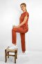 Brick Color Surgical Lycra Jersey Bottom Top Suit - 2