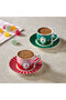 Love Birds Green Porcelain Coffee Cup 90 ml - 2
