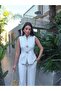 Gold Buttoned Vest Set