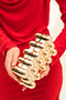 Women's Gold Metal Evening Dress Wedding Bag - 6