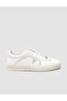 Custom Made Genuine Leather White Lace-Up Men's Sports Shoes