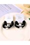 Square Crystal Cut Zircon Stone Detailed Plain Thick Black Color Double Towel Rubber Buckle