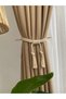 Natural Cotton Rope Background Curtain Binding Apparatus - Wooden Rod Pendant Cotton Rope Detailed - 1 Pc