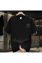 Geometric Printed Cotton T-Shirt for Men - Comfortable Loose Fitting Short Sleeved Summer T-Shirt - 2