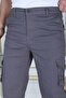 Gray Men's Slim Fit Capri Lycra Gabardine Bermuda with Cargo Pockets Below the Knee - 5