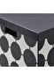 Tjena Black White Dot Pattern 32X35X32 Lid Decorative Storage Box Organizing Box - 4