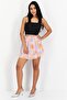 Women Shirred Abstract Print Mini Skirts, Multicolor - 3
