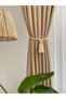 Natural Cotton Rope Curtain Tieback - with Wooden Beads - 1 Pcs