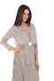 Italian 2 Size Slim Showing Layered Long Sleeve Silk Dress - 3