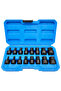 3/8 Inch Drive Low Profile Impact Hex Driver Set 16 Pcs SAE/Metric 1/4-3/4 Inch 6-19mm Cr-Mo Stee... - 7