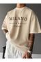 Beige Milano Printed T-Shirt