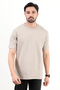 Men's bicycle collar cotton t-shirt dark stone - 2610 - 3